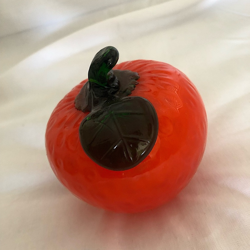 Vintage Italian Hand Blown Glass Orange